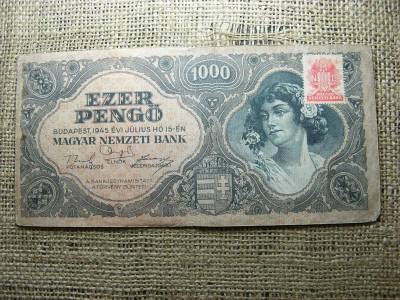 1000 pengő bankjegy, 1945, születési dátumos