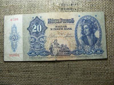 20 pengős bankjegy, 1941, születésnapos ajándék
