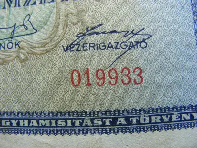 Egymillió pengő bankjegy, 1945, egyedi sorszám