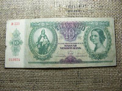 10 pengő bankjegy, 1936, születésnapos ajándék