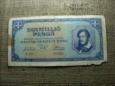 Egymillió pengő bankjegy, 1945, egyedi sorszám