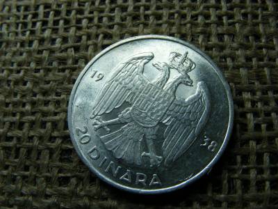 Ezüst 20 dinár, 1938, dinara