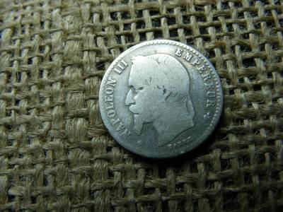 Ezüst 50 centimes, 1866 BB, Franciaország