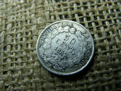 Ezüst 50 centimes, 1852 A, Franciaország