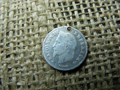 Ezüst 20 centimes, 1866 BB, Franciaország