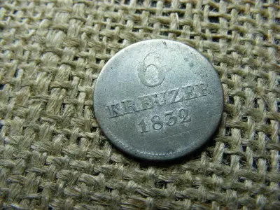 Ezüst 6 krajcár, 1832, Hessen