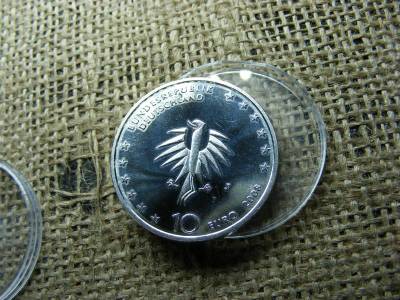 Ezüst 10 euró, 2008, részaranyozott, Németország