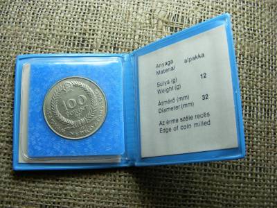 100 forintos érme, 1983, Czóbel, tokban