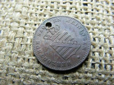 Szász 2 Pfennige, 1866, Bernhard II, ritkább