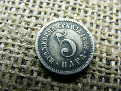 Szerbia 5 para, 1883