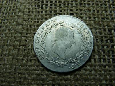 Ezüst 20 krajcár, 1829, B