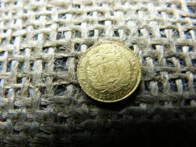 Venezuela 5 bolivares, 1911, mini aranyozott érme