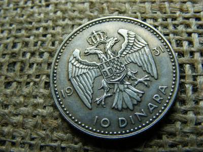 Ezüst 10 dinár, 1931, dinara