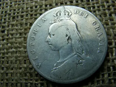 Ezüst 1/2 korona, 1889, crown