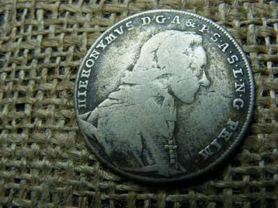 Ezüst 20 krajcár, Salzburg, 1779, kreuzer
