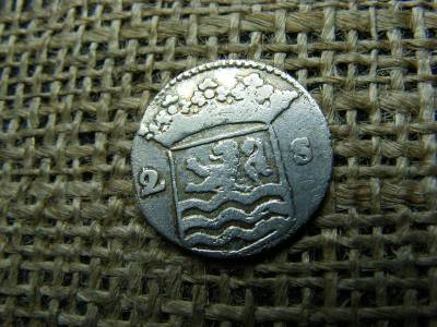 Ezüst 2 Stuivers, 1727, Zeeland, Holland
