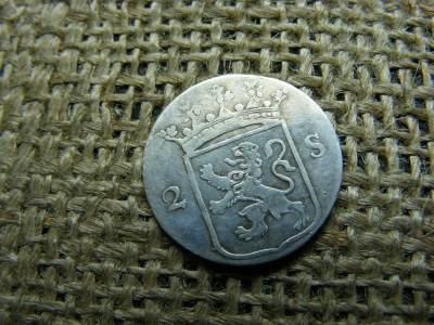 Ezüst 2 Stuivers, 1785, Holland Kelet-India