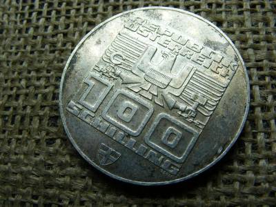 Ezüst 100 schilling, 1976, Bécs