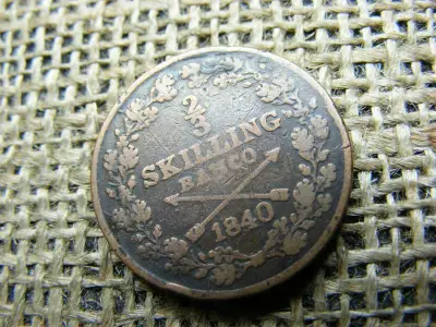 Svéd 2/3 Skilling Banco, 1840