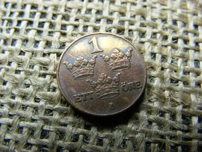 Svéd 1 öre érme, 1925