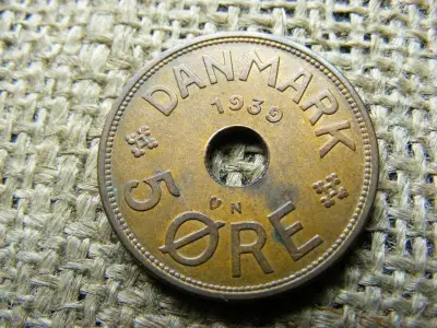 Dán 5 öre érme, 1939