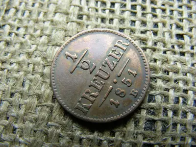 1/2 Krajcár, 1851, B