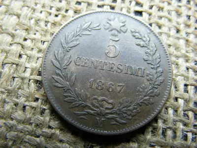 5 Centesimi, 1867, Olasz Királyság