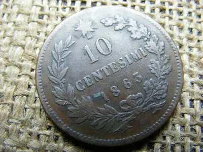 10 Centesimi, 1863, Olasz Királyság