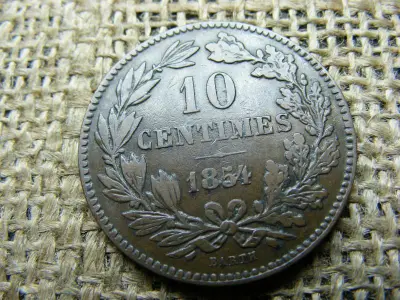 Luxemburg 10 centimes, 1854
