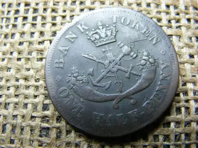 Kanada 1/2 Penny, 1854, Bank of Upper Canada