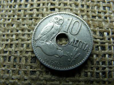 Görögország 10 lepta, 1912
