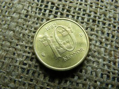 Svéd 10 korona, 1992, kronor