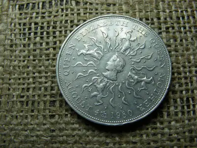 25 New Pence 1980, II. Erzsébet anyakirálynő