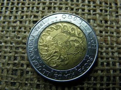 San Marino 500 lire, 1992, Columbus