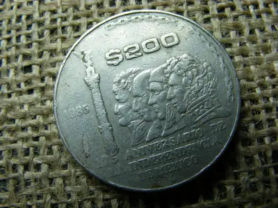 Mexikó 200 pesos, 1985, függetlenség 175. évforduló