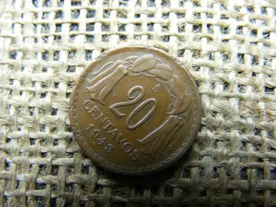 Chile 20 centavos, 1943