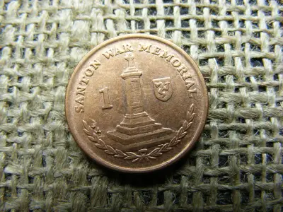 Man-szigetek 1 penny, 2007, Elizabeth II Santon háborús emlékmű