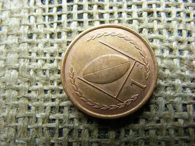 Man-Szigetek 1 Penny, 1996, Elizabeth II Rugby