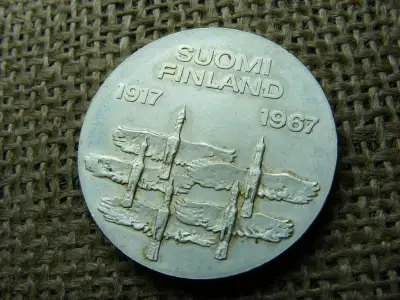 Finn 10 márka, 1967, ezüst, Függetlenség