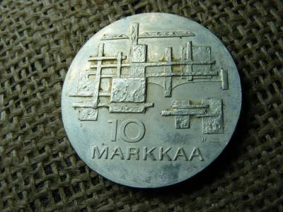 Finn 10 márka, 1967, ezüst, Függetlenség