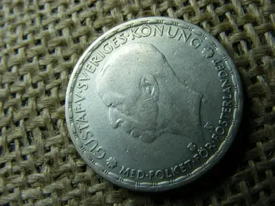 Svédország, 1 korona, 1946, ezüst