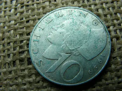 Ausztria, 10 schilling, 1959, ezüst