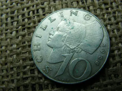 Ausztria, 10 schilling, 1968, ezüst