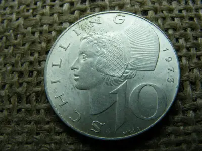 Ausztria, 10 schilling, 1973, ezüst
