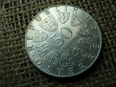 Ezüst 50 schilling érme, 1974