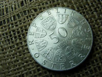 Ezüst 50 schilling érme, 1974