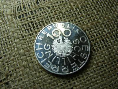 Ezüst 100 schilling, 1976, PP