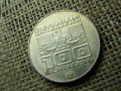 Ezüst 100 schilling, 1976, Ausztria