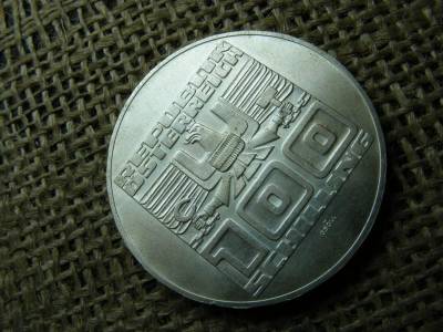 Ezüst 100 schilling érme, 1977