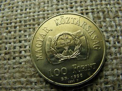 100 forintos érme, 1998, BU, 1848